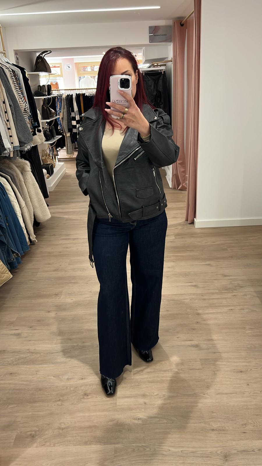 Veste simili cuir Oversize