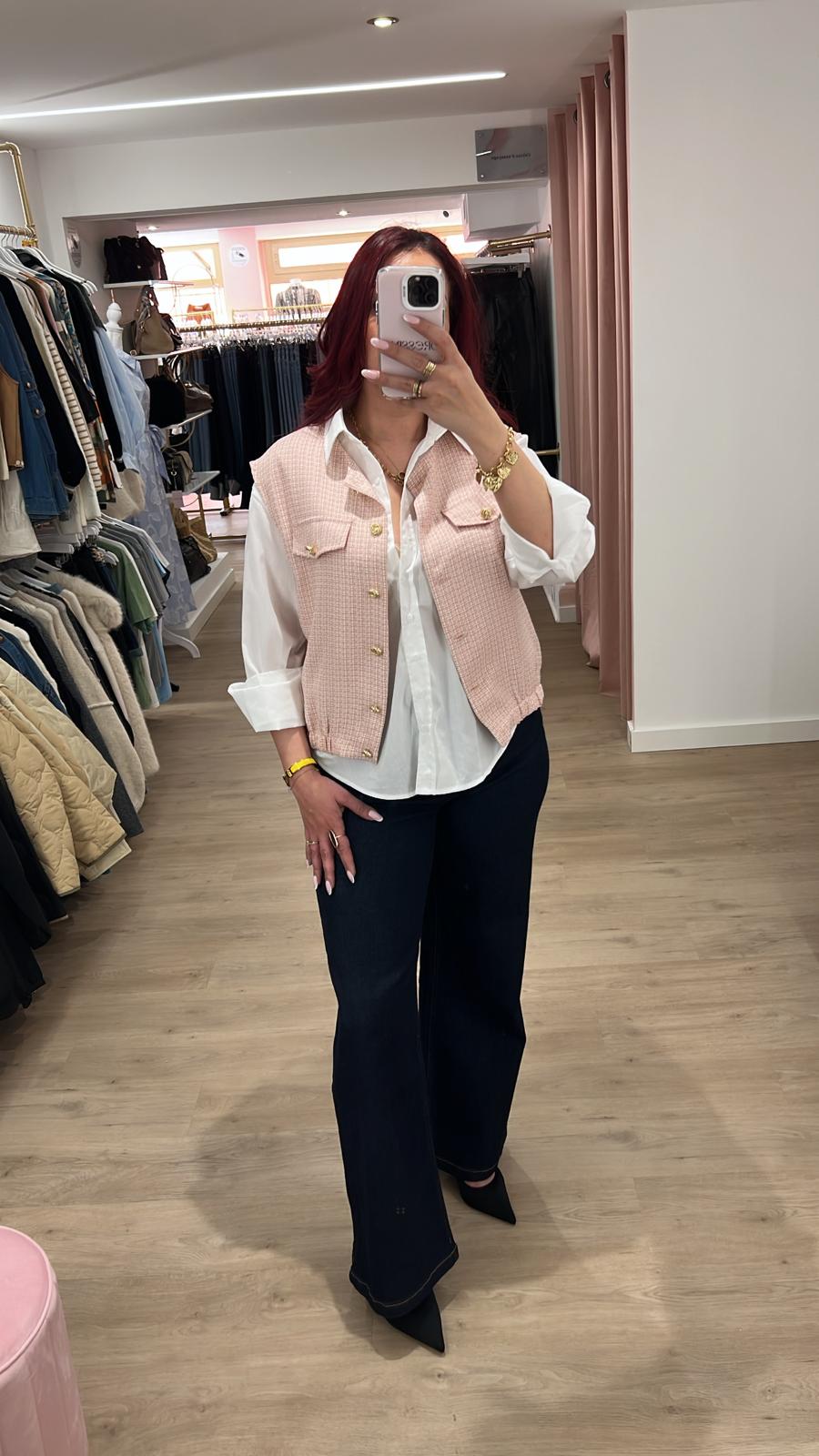 Cardigan rose élégant