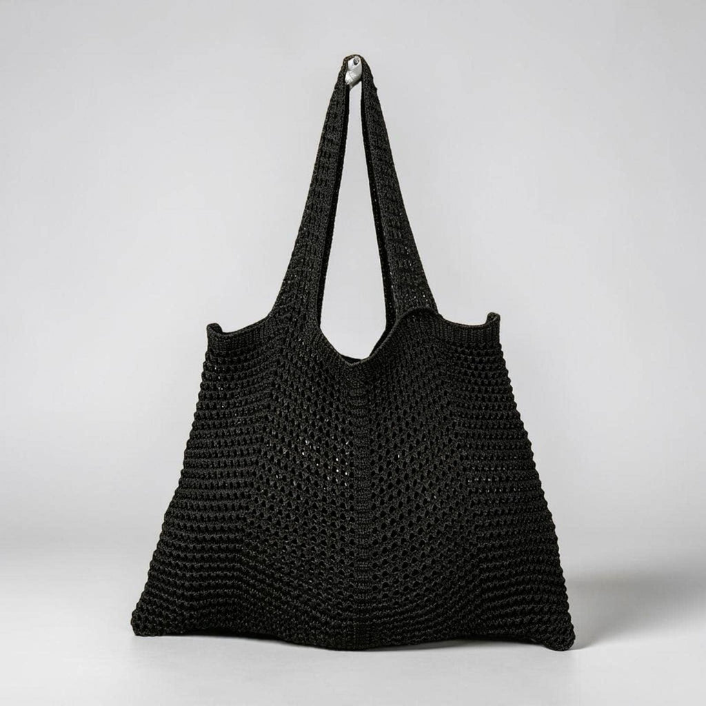 Sac de plage en crochet à motifs ajourés - Coton