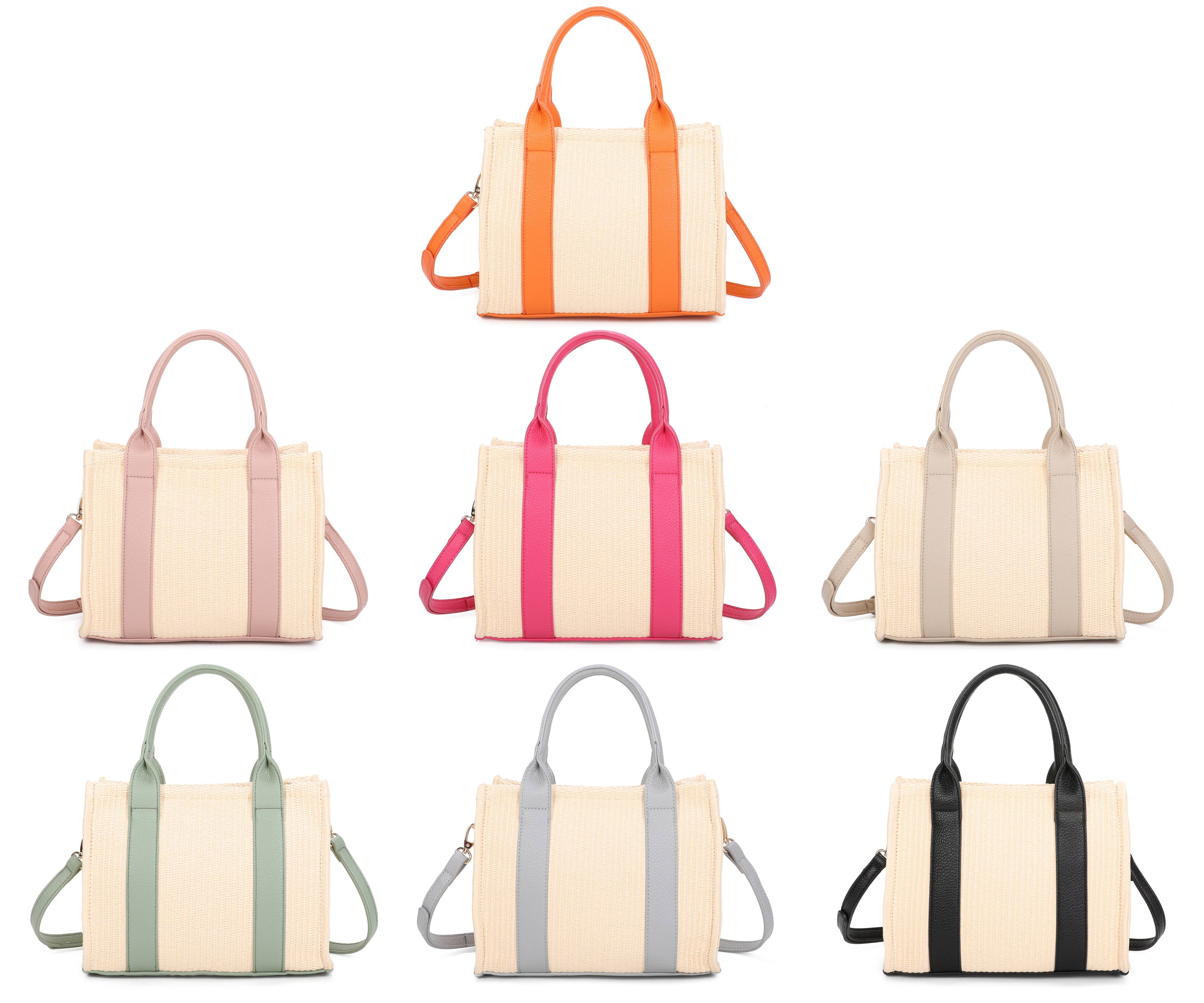 Sac cabas en paille style plage d'été