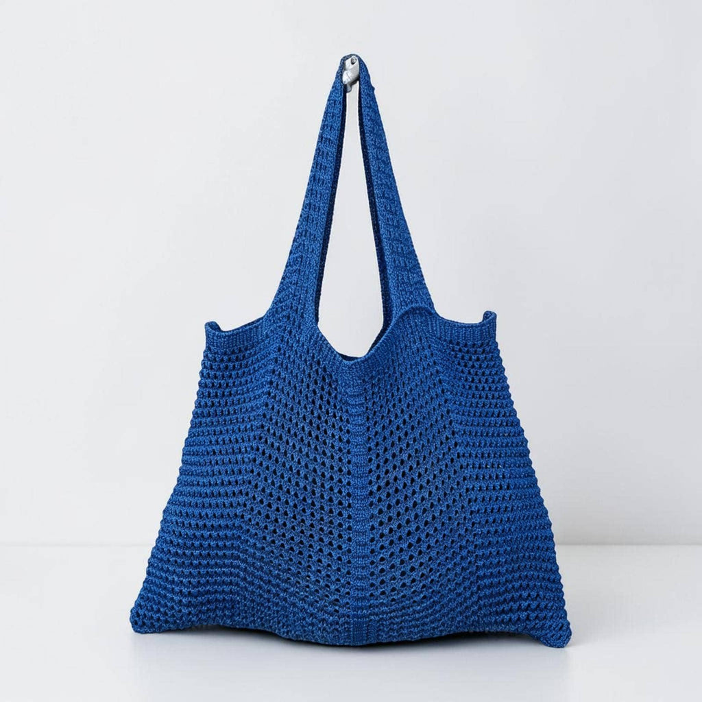 Sac de plage en crochet à motifs ajourés - Coton