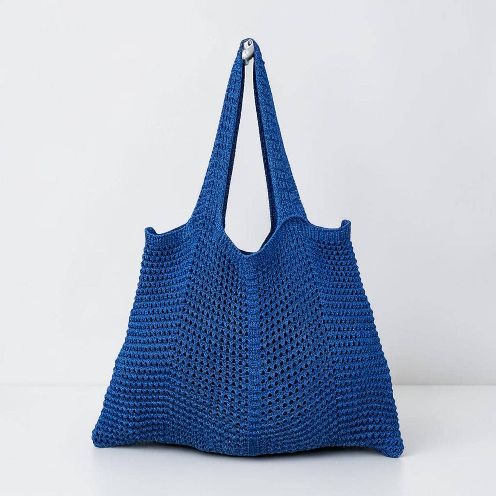 Sac de plage en crochet à motifs ajourés - Coton