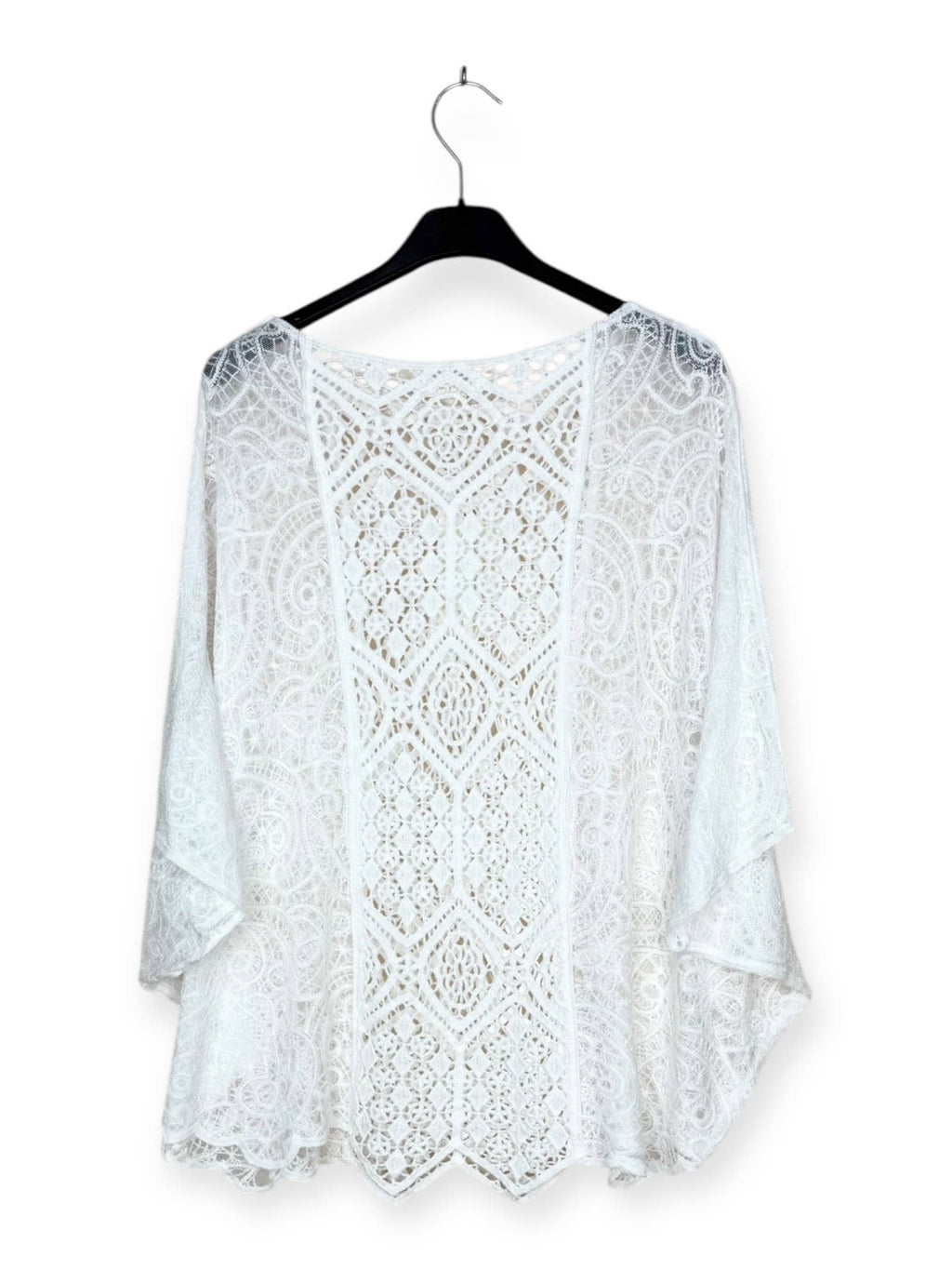 Top en dentelle à motifs géométriques ajourés