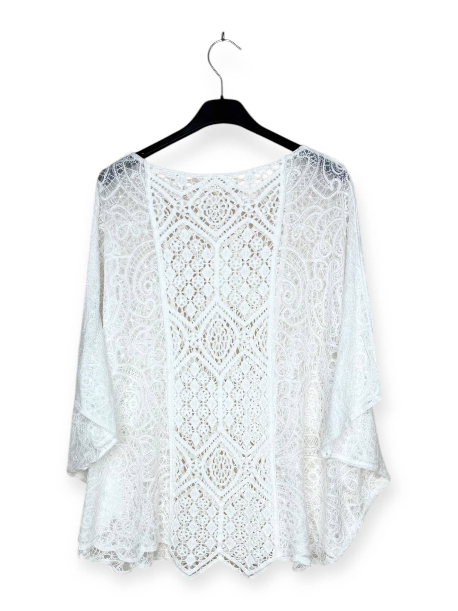 Top en dentelle à motifs géométriques ajourés