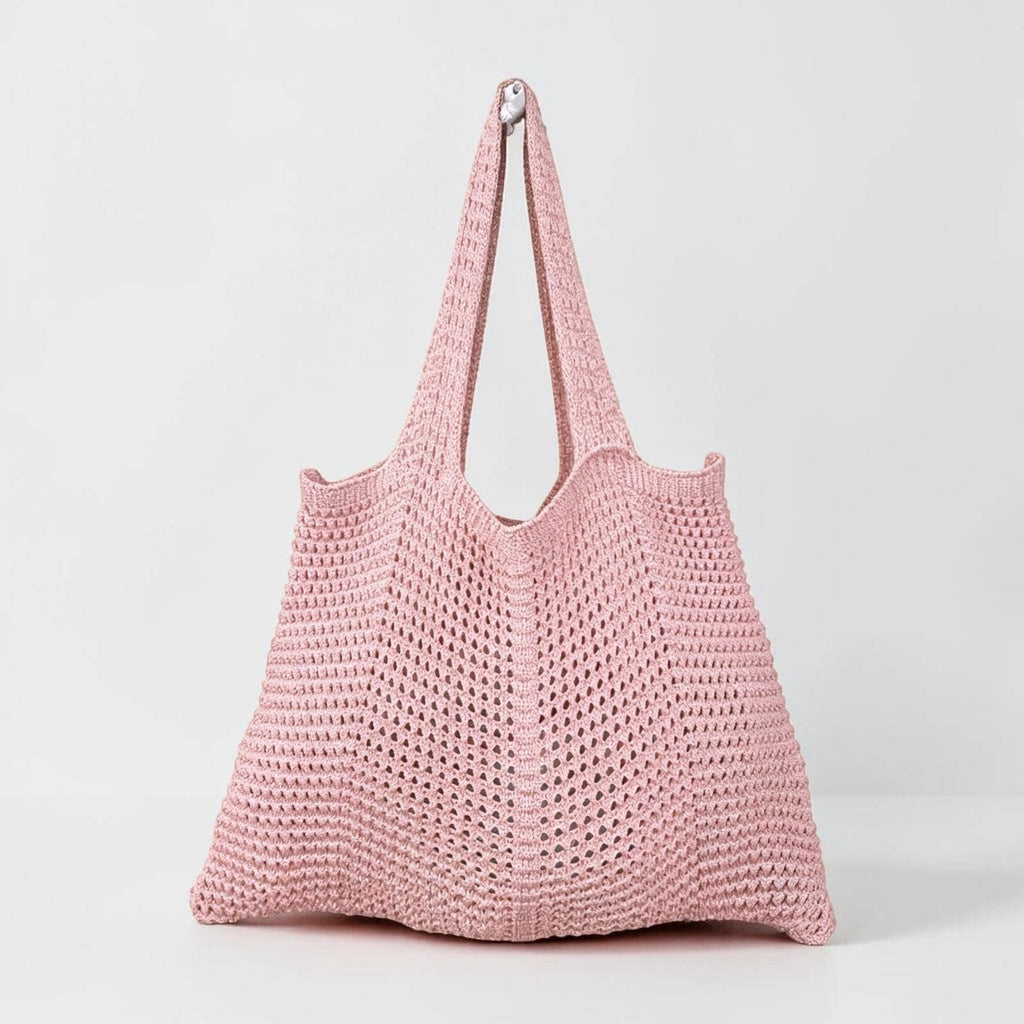 Sac de plage en crochet à motifs ajourés - Coton