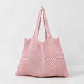 Sac de plage en crochet à motifs ajourés - Coton