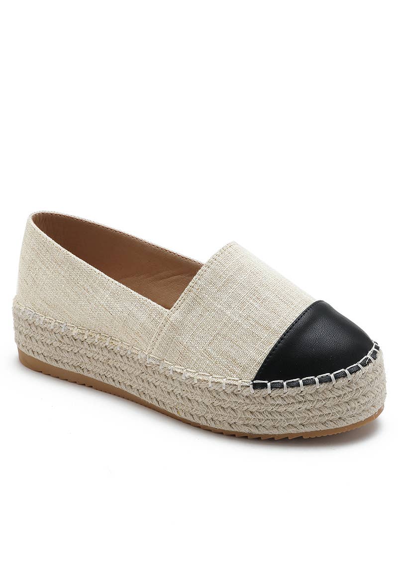 Espadrille compensée Bicolore tendance