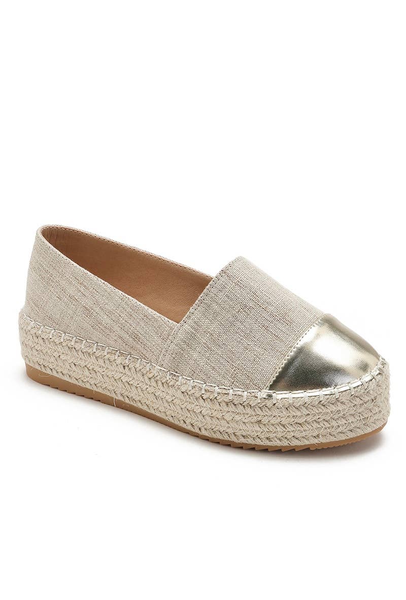 Espadrille compensée Bicolore tendance