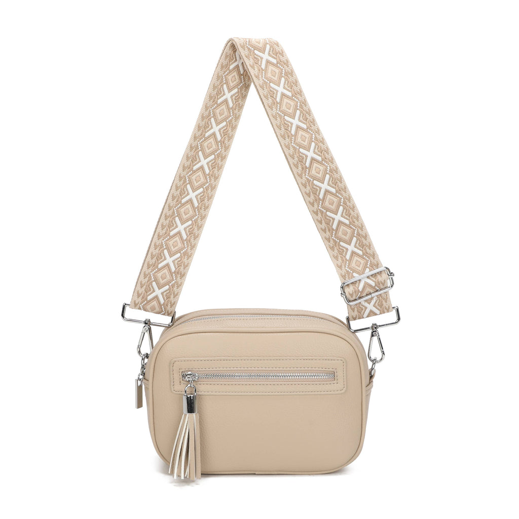 Sac bandoulière à double fermeture éclair