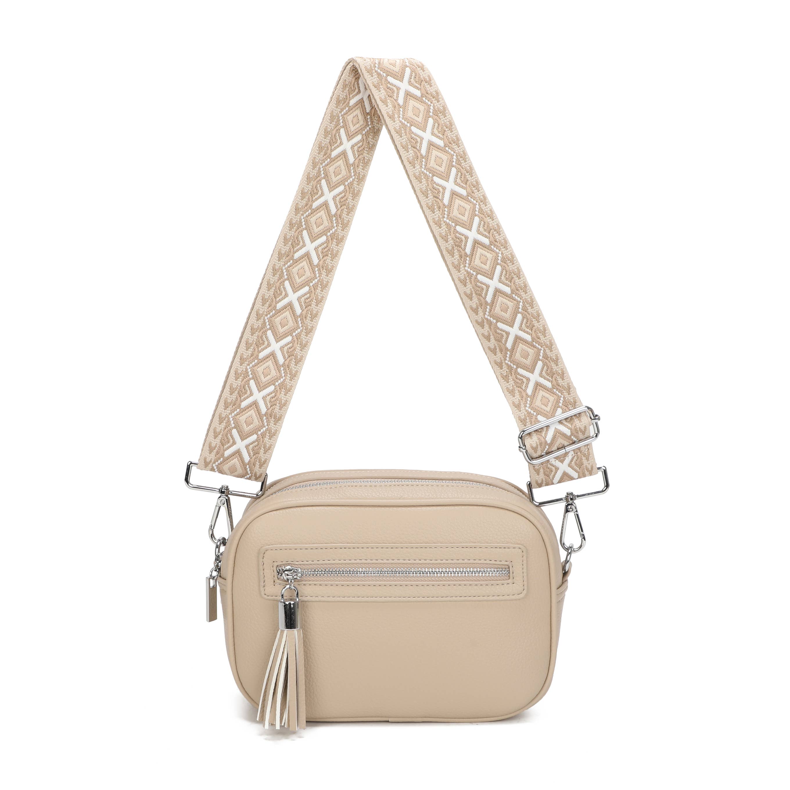 Sac bandoulière à double fermeture éclair