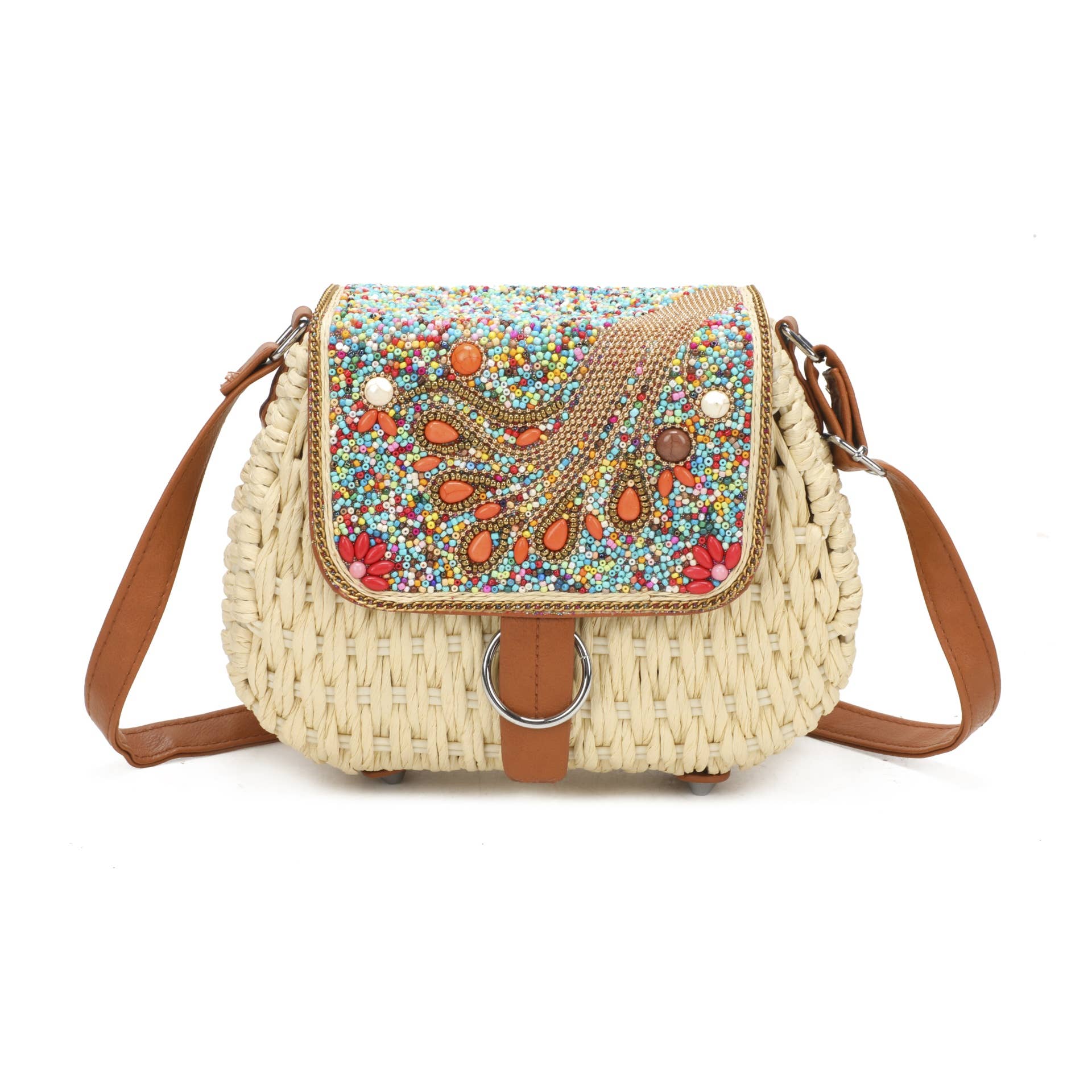 Sac bandoulière en paille