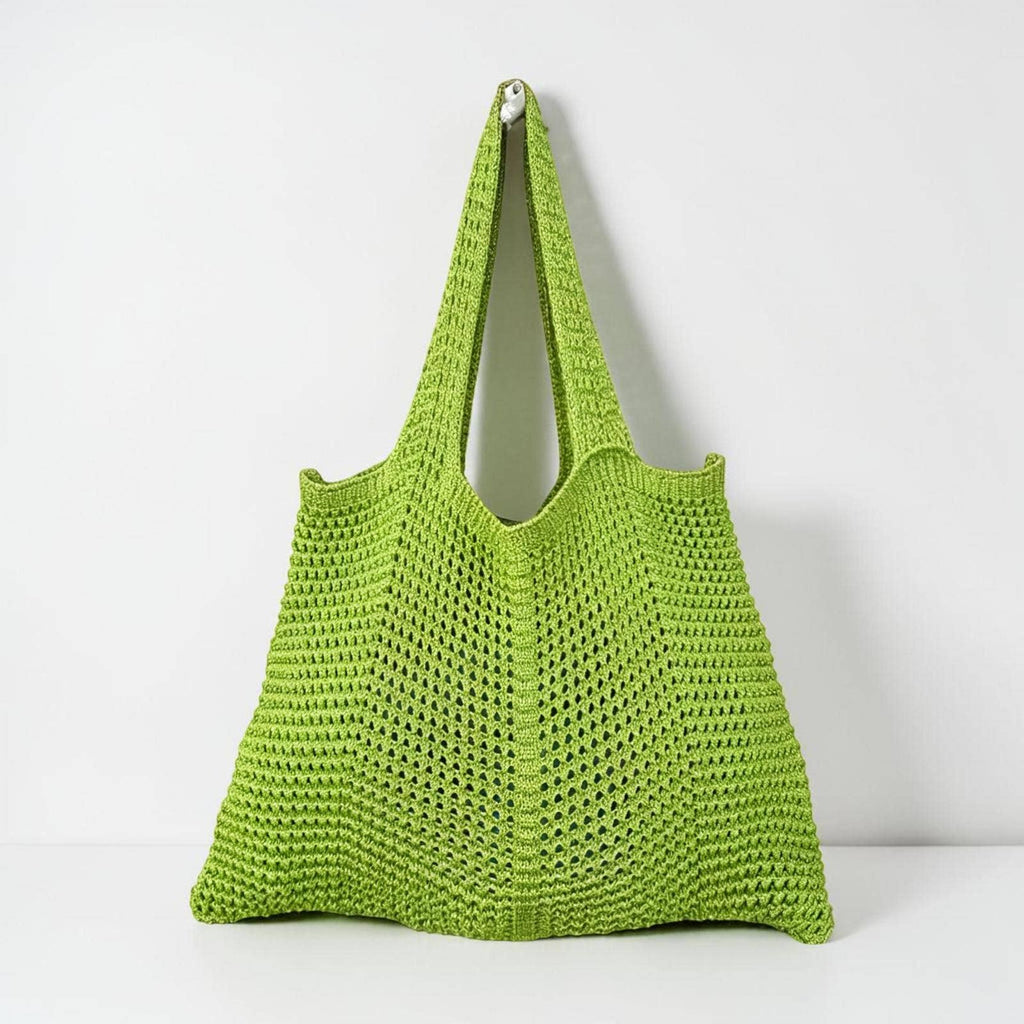 Sac de plage en crochet à motifs ajourés - Coton
