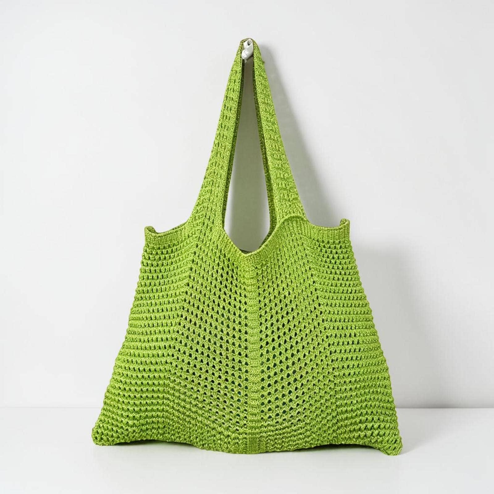 Sac de plage en crochet à motifs ajourés - Coton