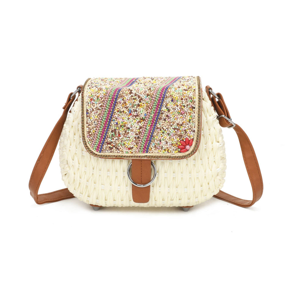 Sac bandoulière en paille