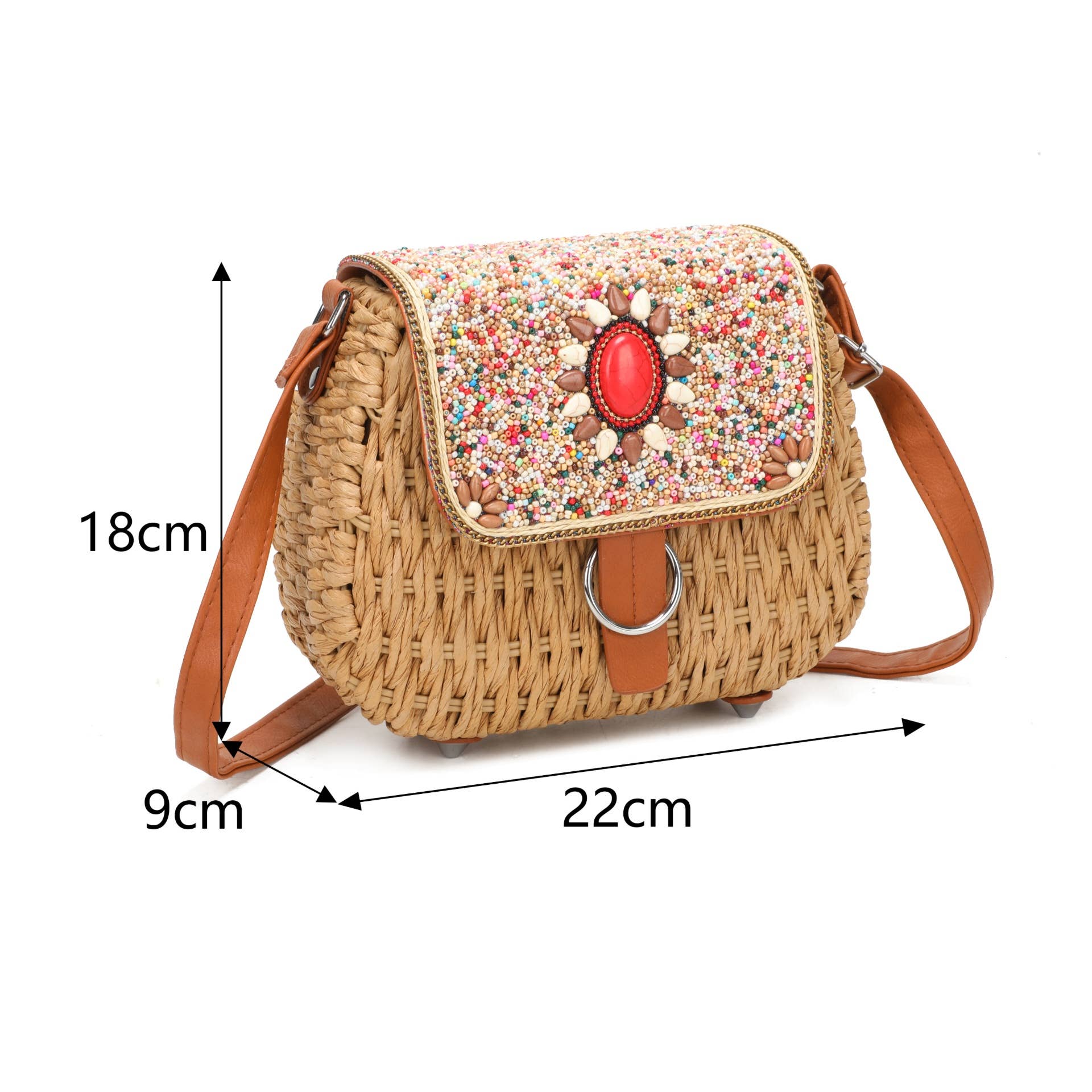 Sac bandoulière en paille