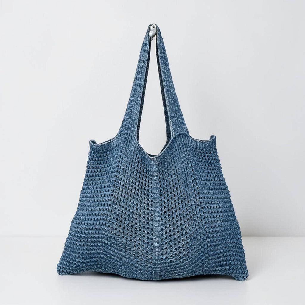 Sac de plage en crochet à motifs ajourés - Coton