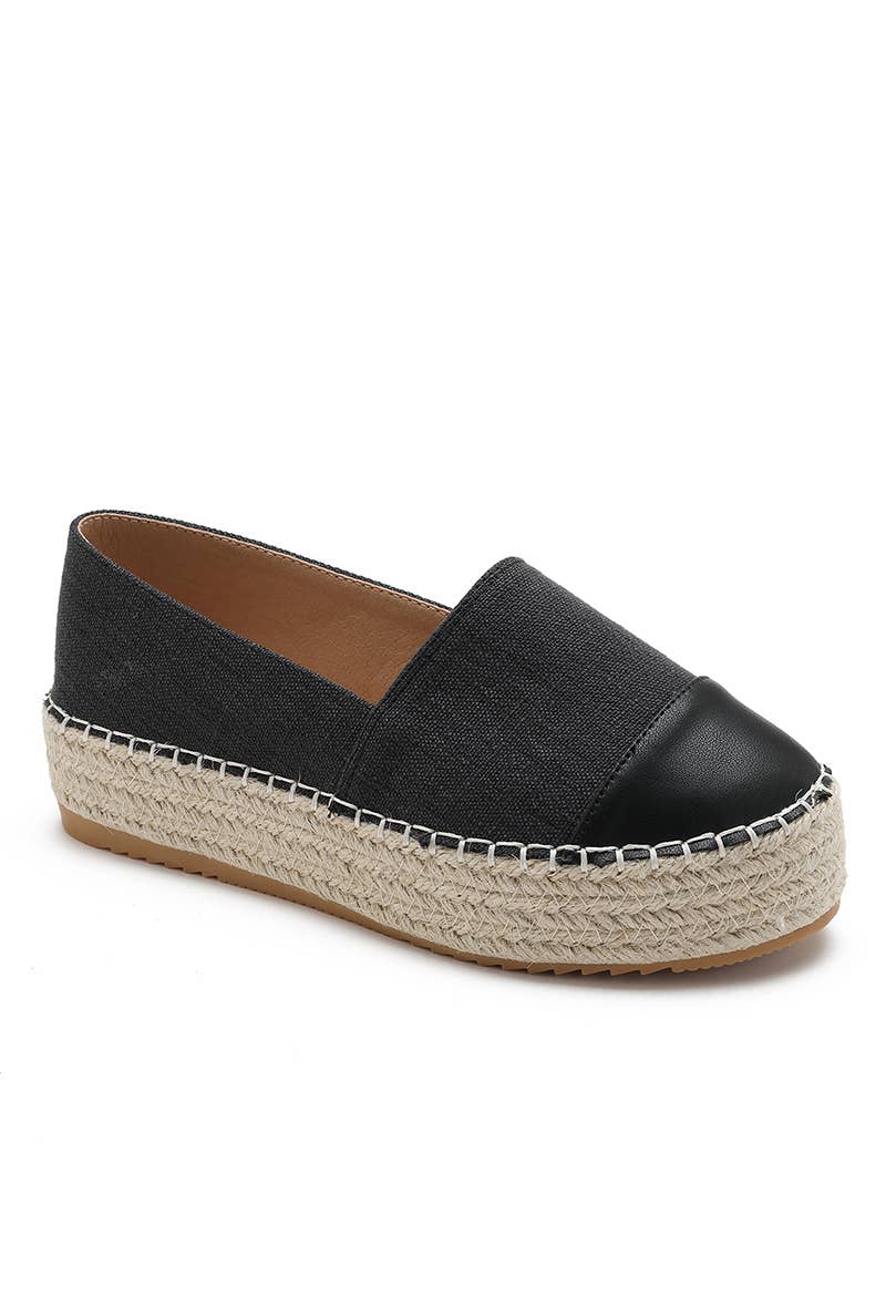 Espadrille compensée Bicolore tendance