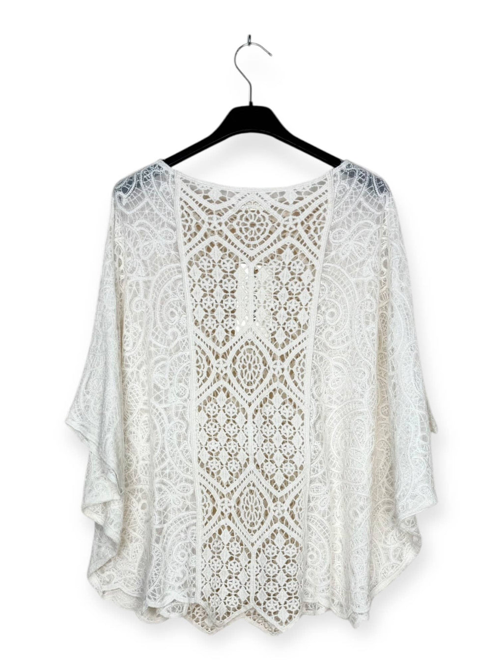 Top en dentelle à motifs géométriques ajourés