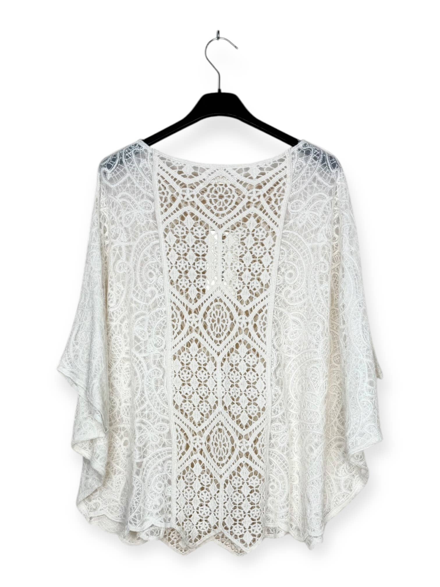 Top en dentelle à motifs géométriques ajourés