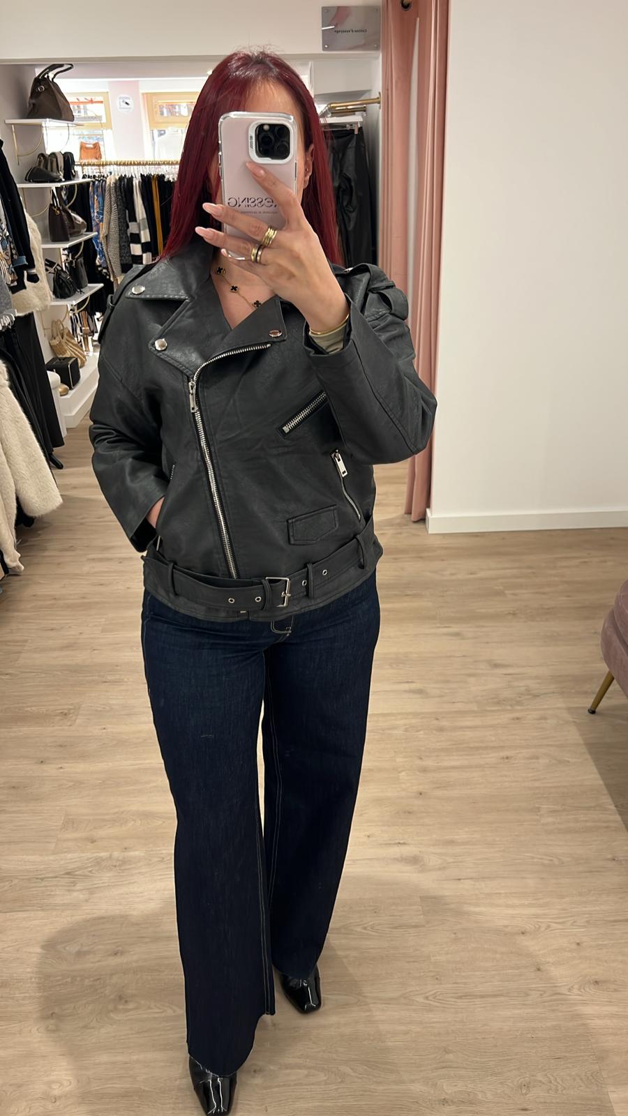 Veste simili cuir Oversize