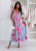 Robe Longue Été  Coupe Ample, Bretelles Fines