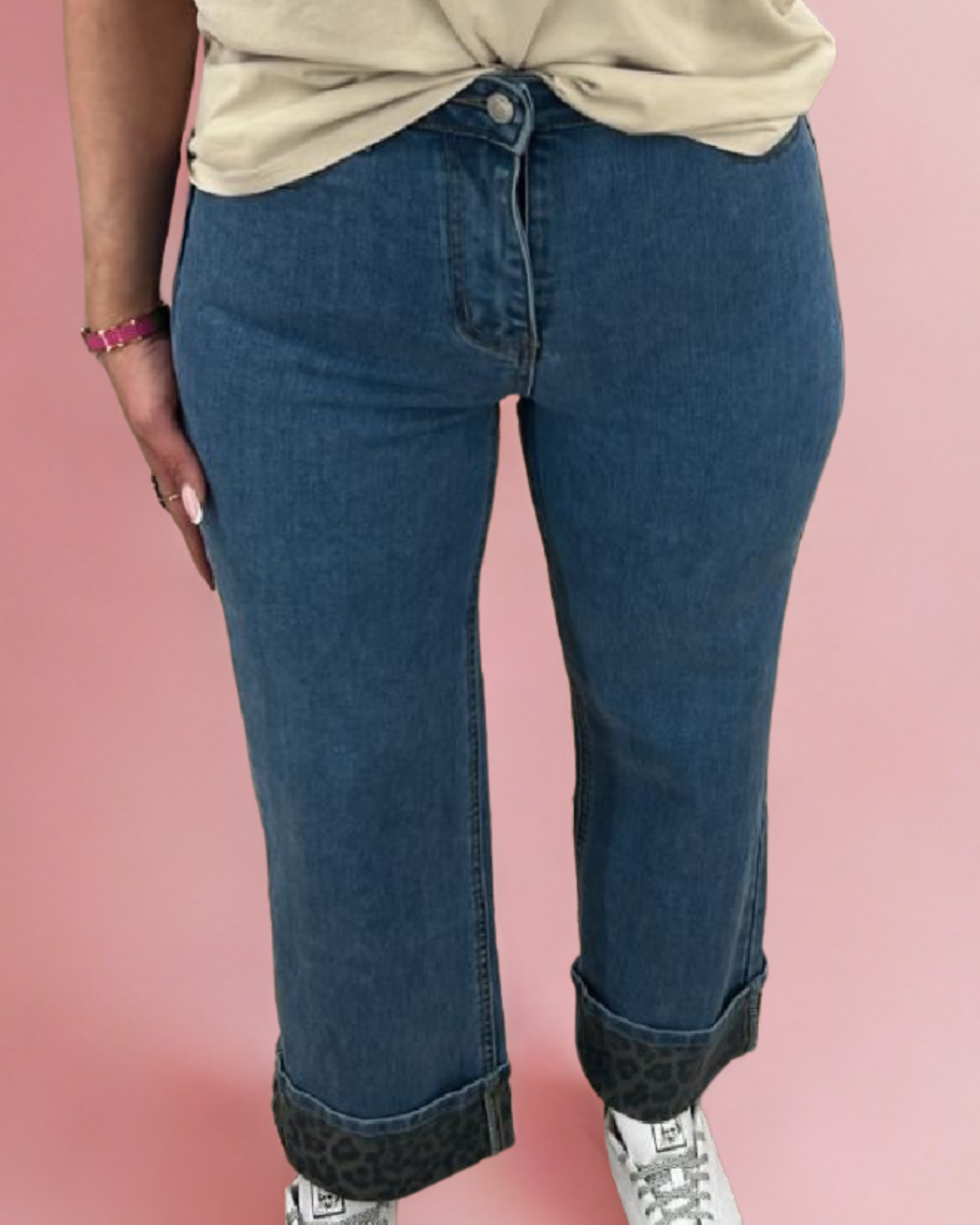 Jean détail léopard