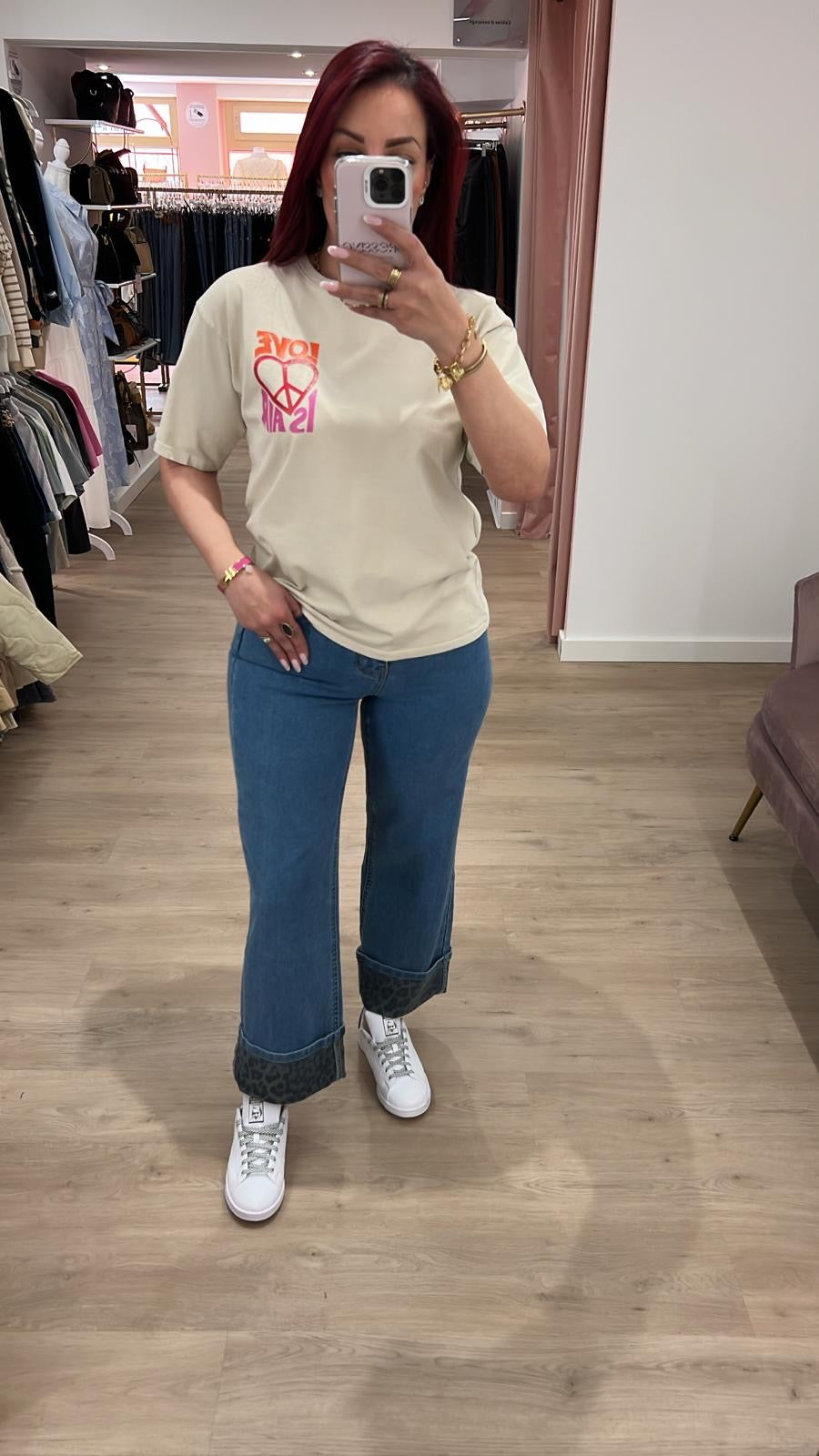 Jean détail léopard