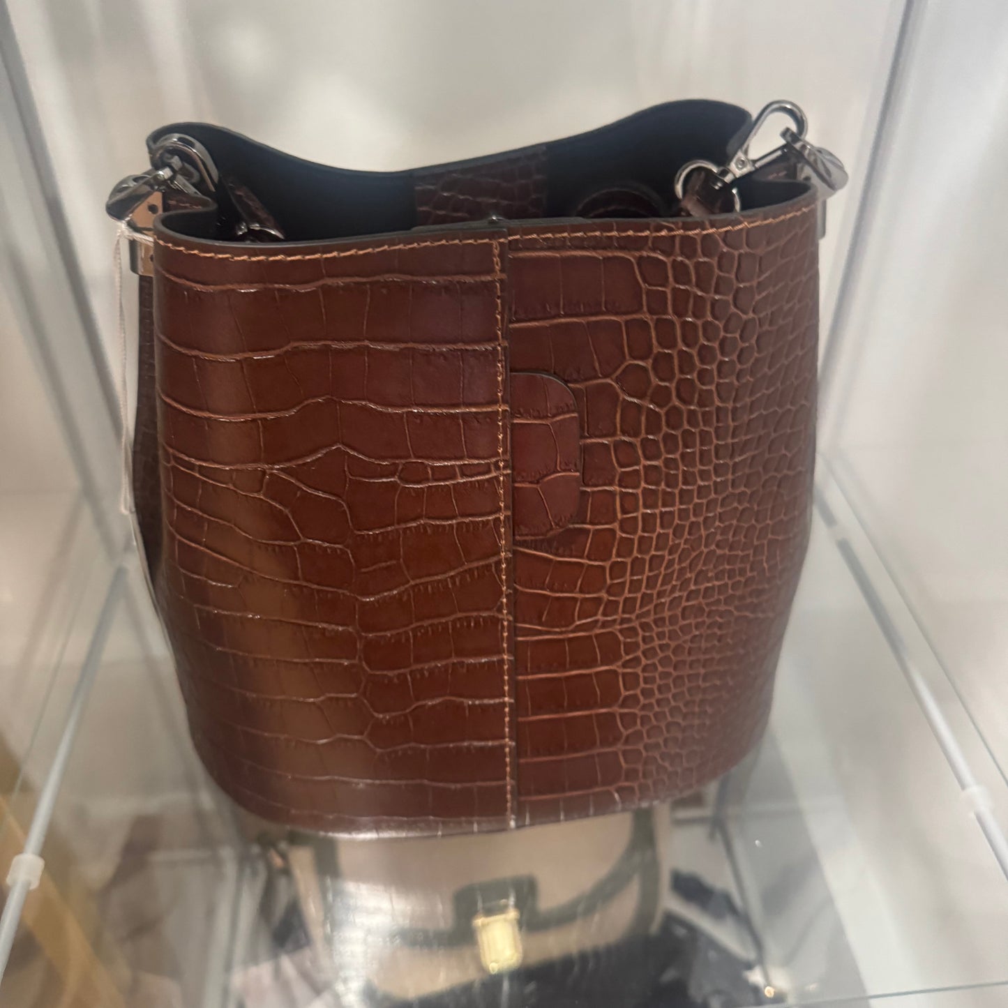 Sac cuir bourse croco