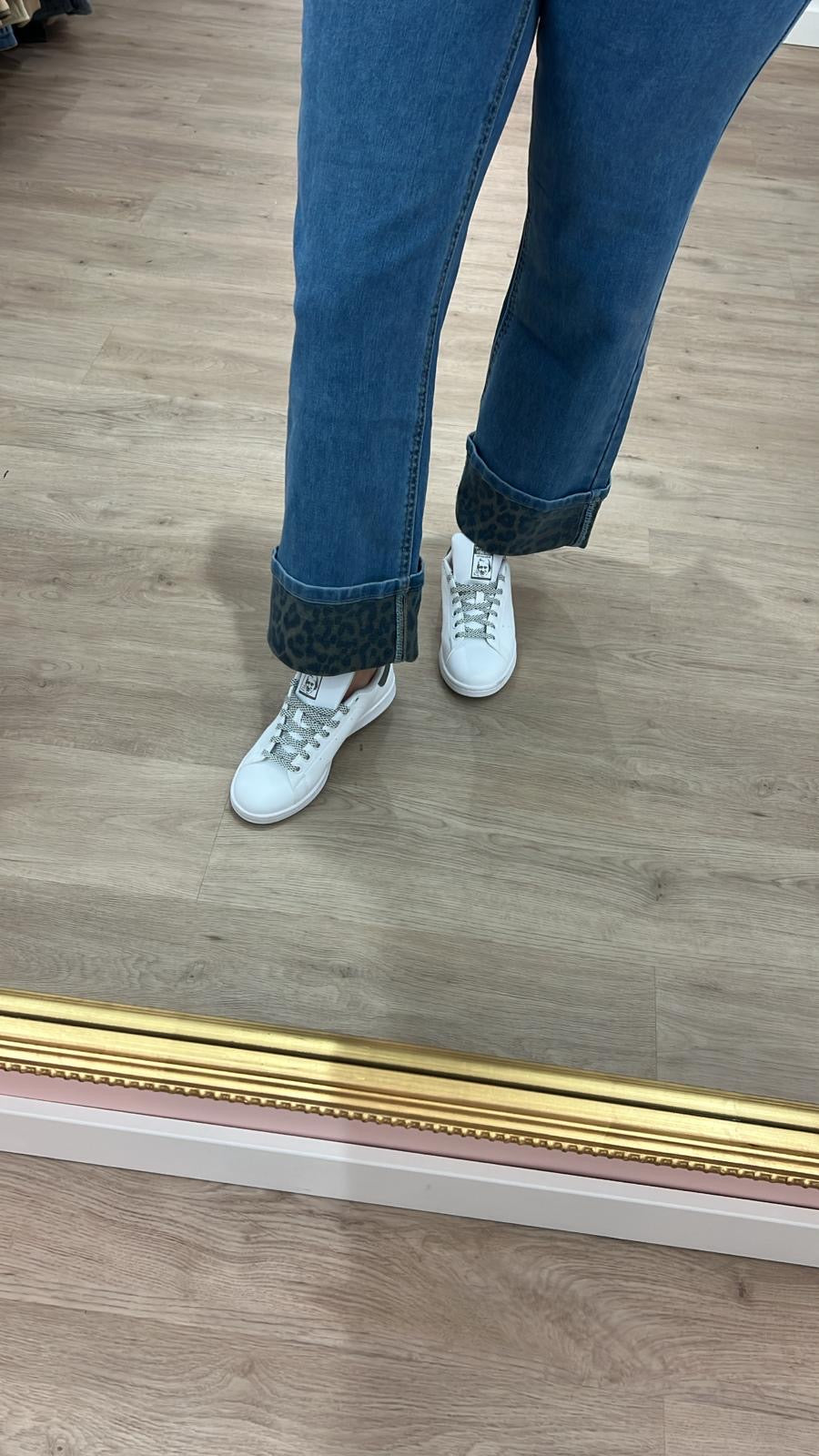 Jean détail léopard