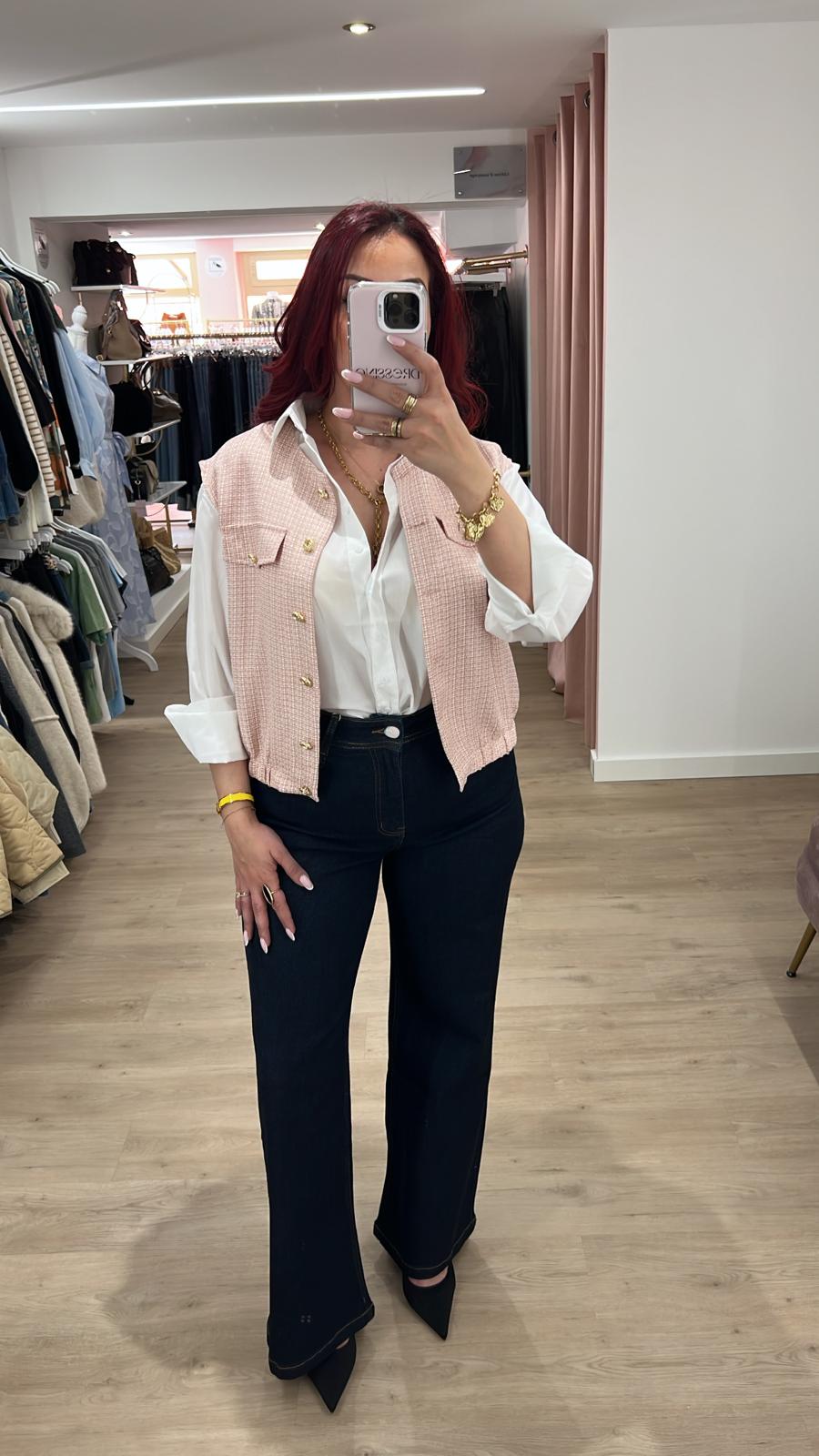 Cardigan rose élégant