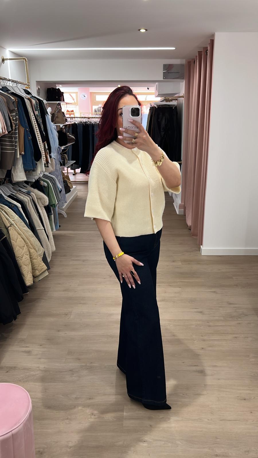 Cardigan laine sans manche