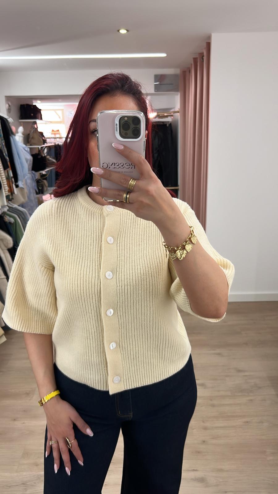 Cardigan laine sans manche