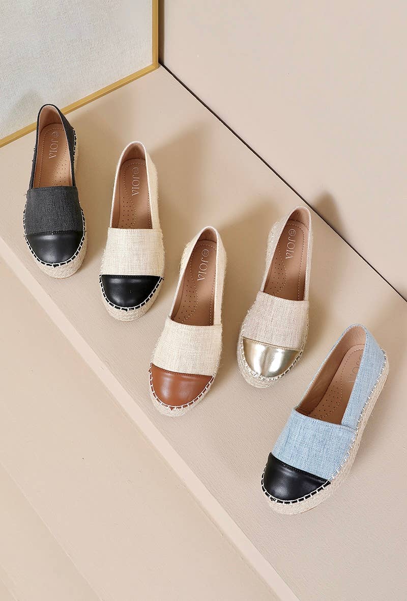 Espadrille compensée Bicolore tendance