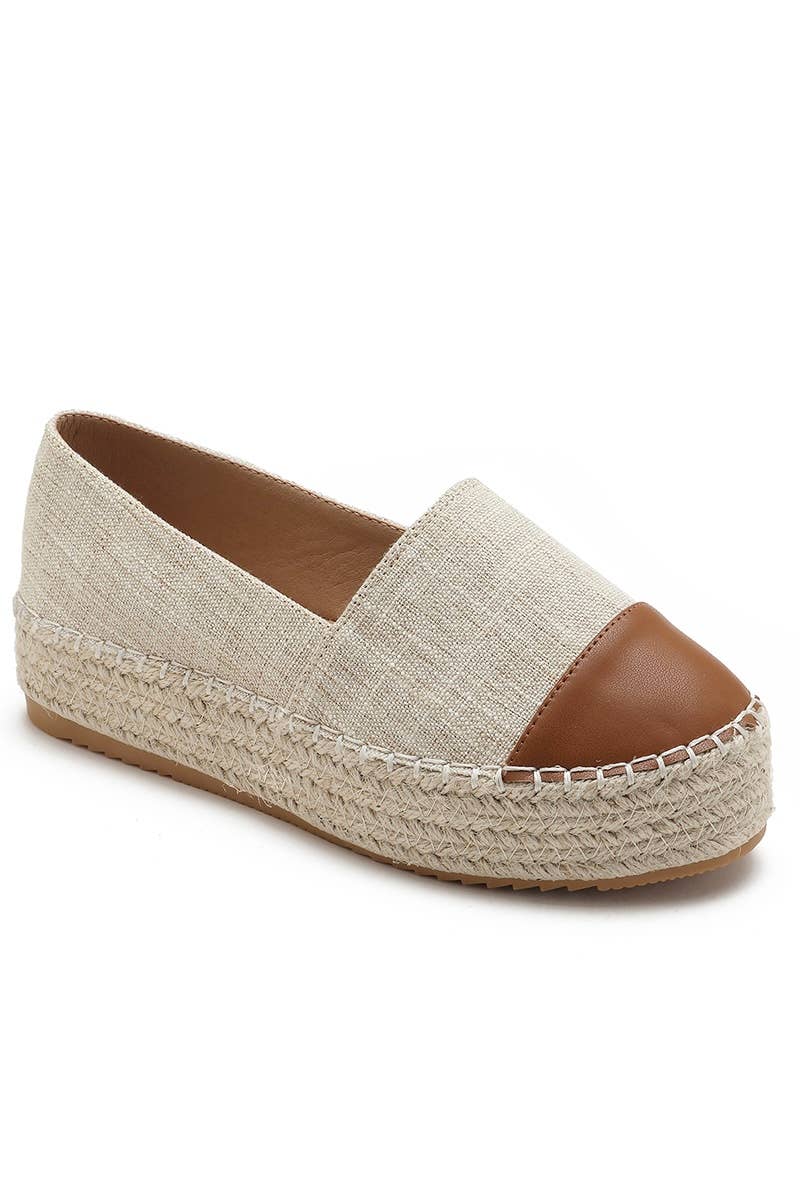 Espadrille compensée Bicolore tendance