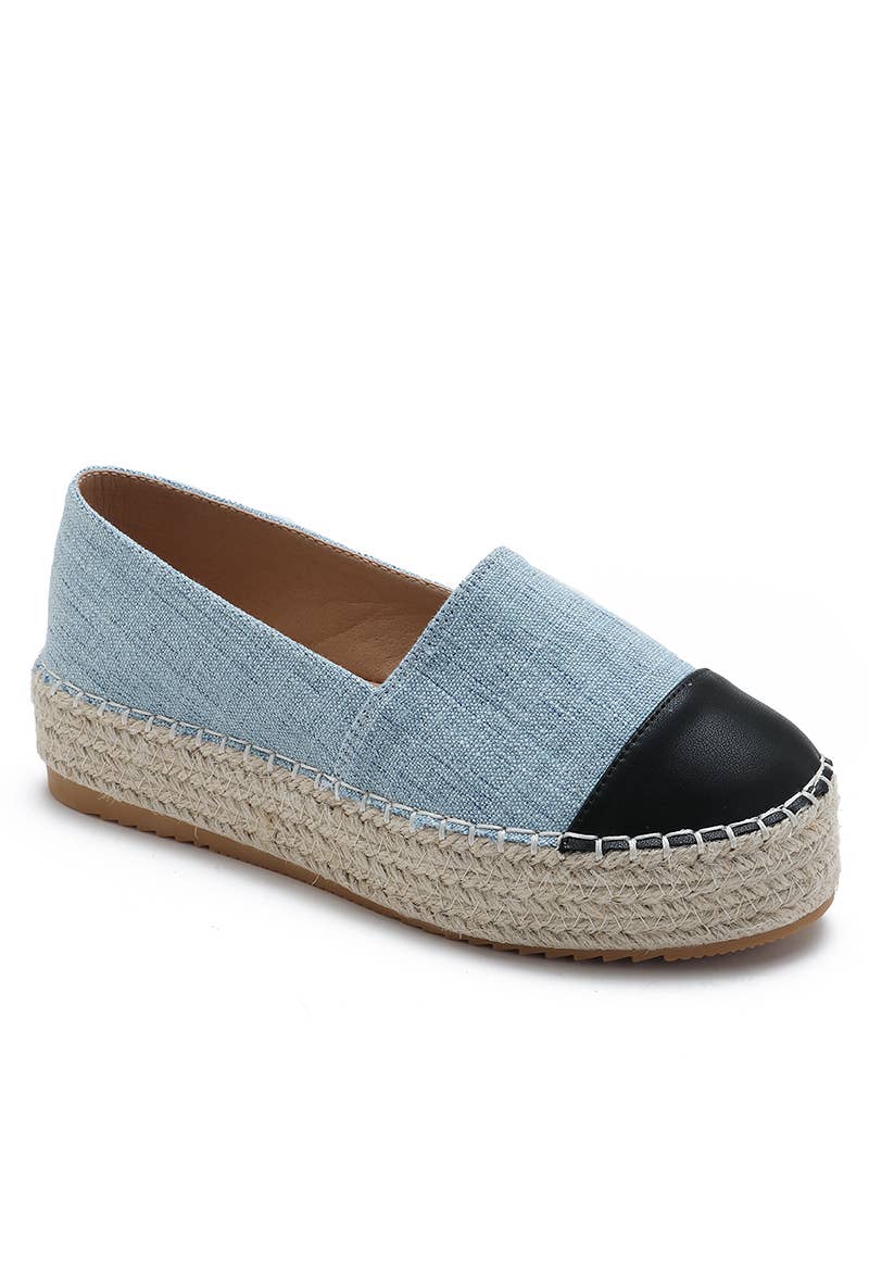 Espadrille compensée Bicolore tendance