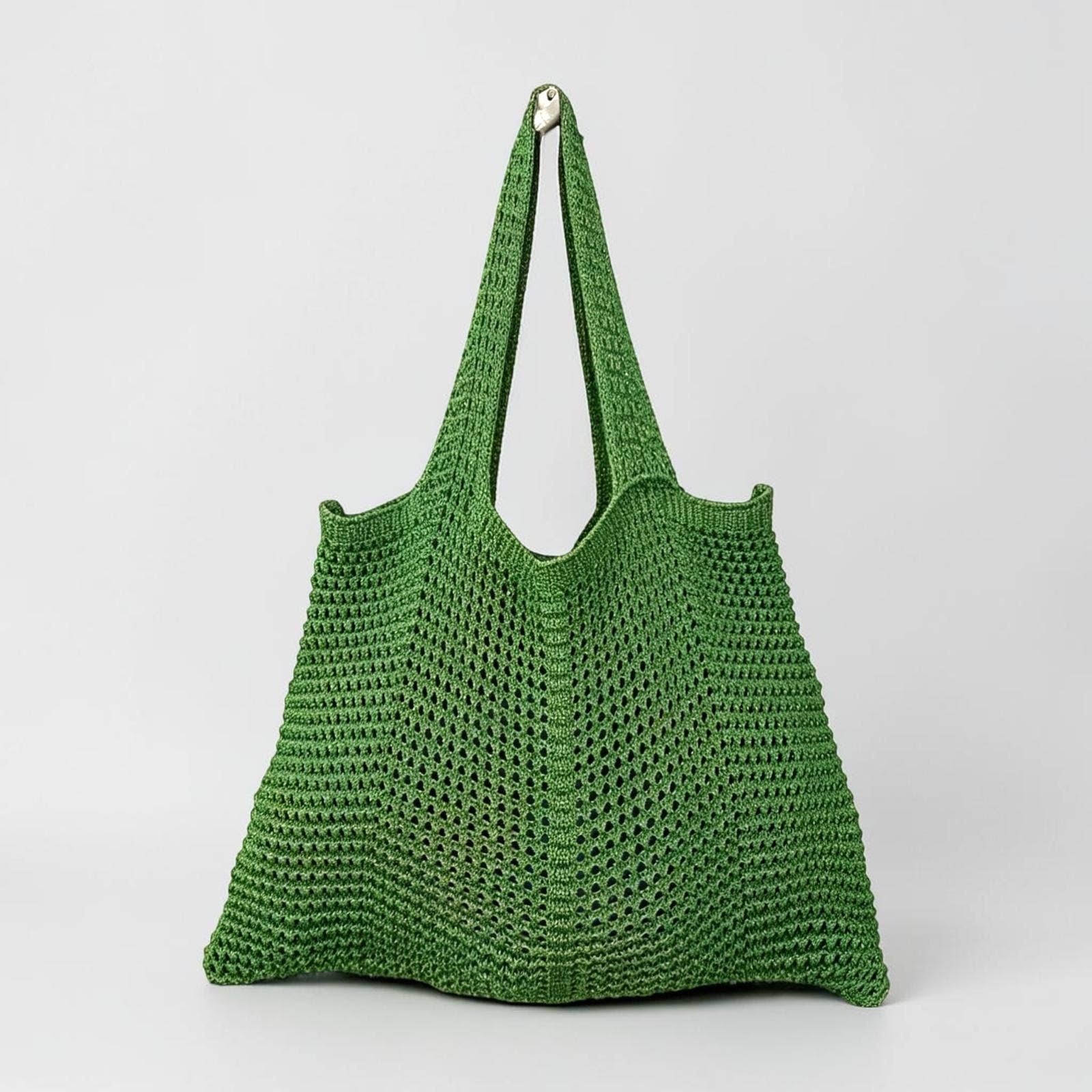 Sac de plage en crochet à motifs ajourés - Coton