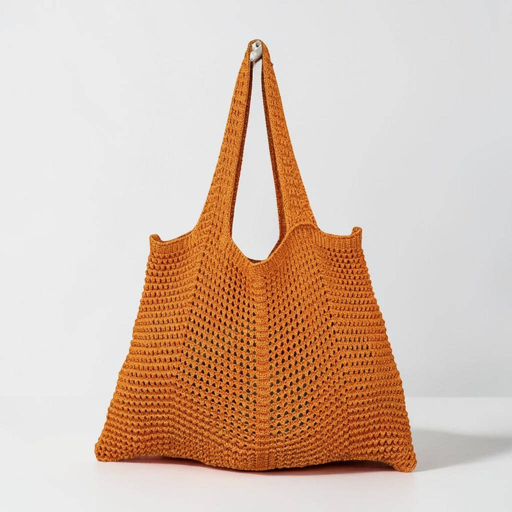 Sac de plage en crochet à motifs ajourés - Coton