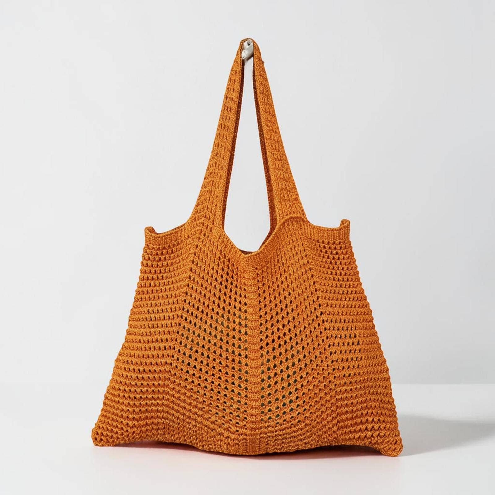 Sac de plage en crochet à motifs ajourés - Coton